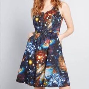Modcloth Galaxy Dress, Size Large